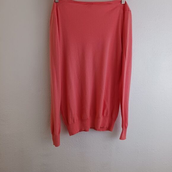 J Crew Factory v neck pink sweater size M - Picture 2 of 4